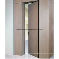 Aluminum Frame Melamine HPL Flush Hollow Core Wooden Door